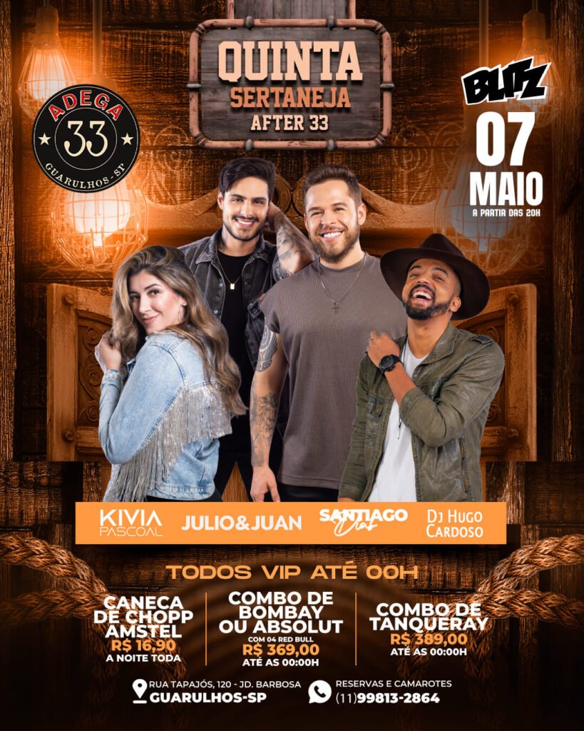 QUINTA-FEiRA AFTER 33 ADEGA 33 GUARULHOS